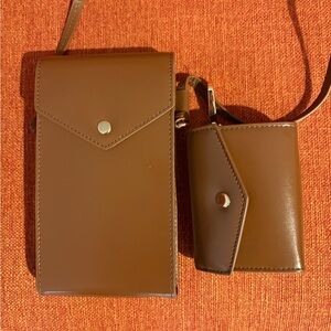 J. Crew Brown Crossbody Bag Set